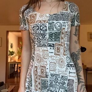 Earthscript Button Down Dress